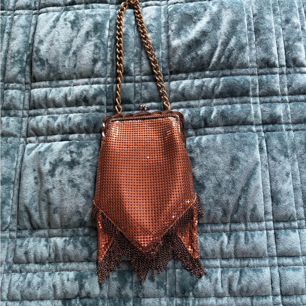 Whiting & Davis Rose Gold Mesh Clutch - Picture 2 of 4